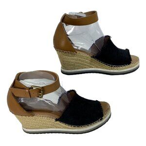 Tommy Hilfiger TWYAVINO Black Espadrille Wedges Open Toe Sandal Size 9M